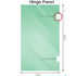 100x80cm Corner Frameless Shower Screen with Gunmetal Channel and Brass Hinges, Round Handle