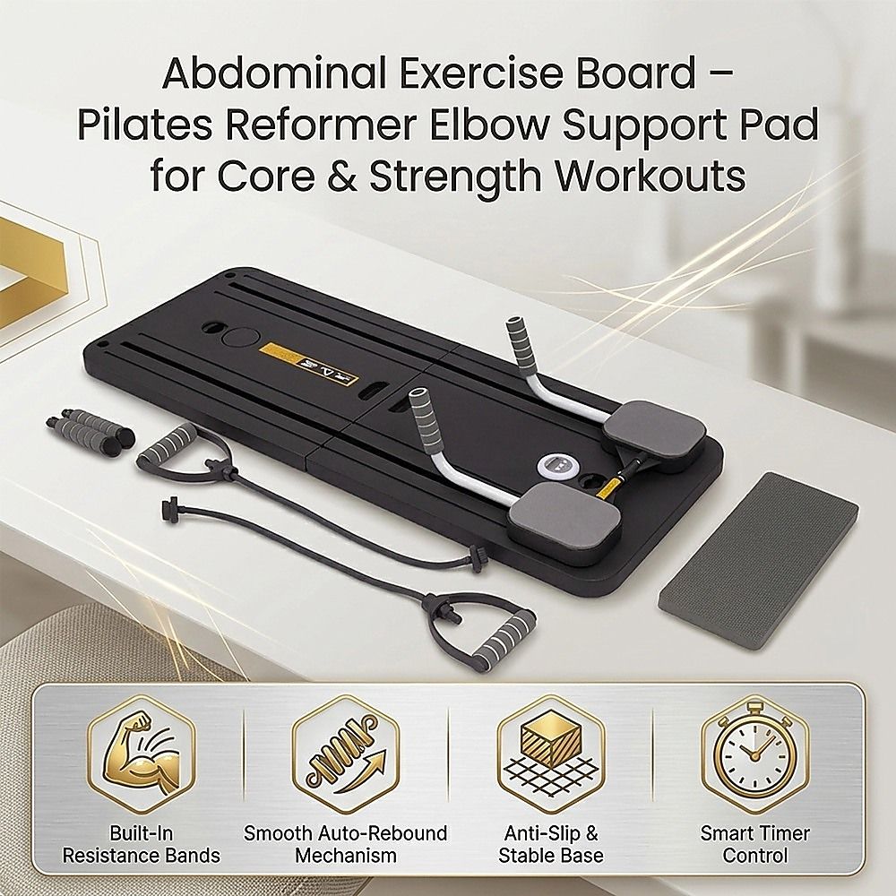 Abdominal Exercise Board – Pilates Reformer Elbow Support Pad for Core and Strength Training