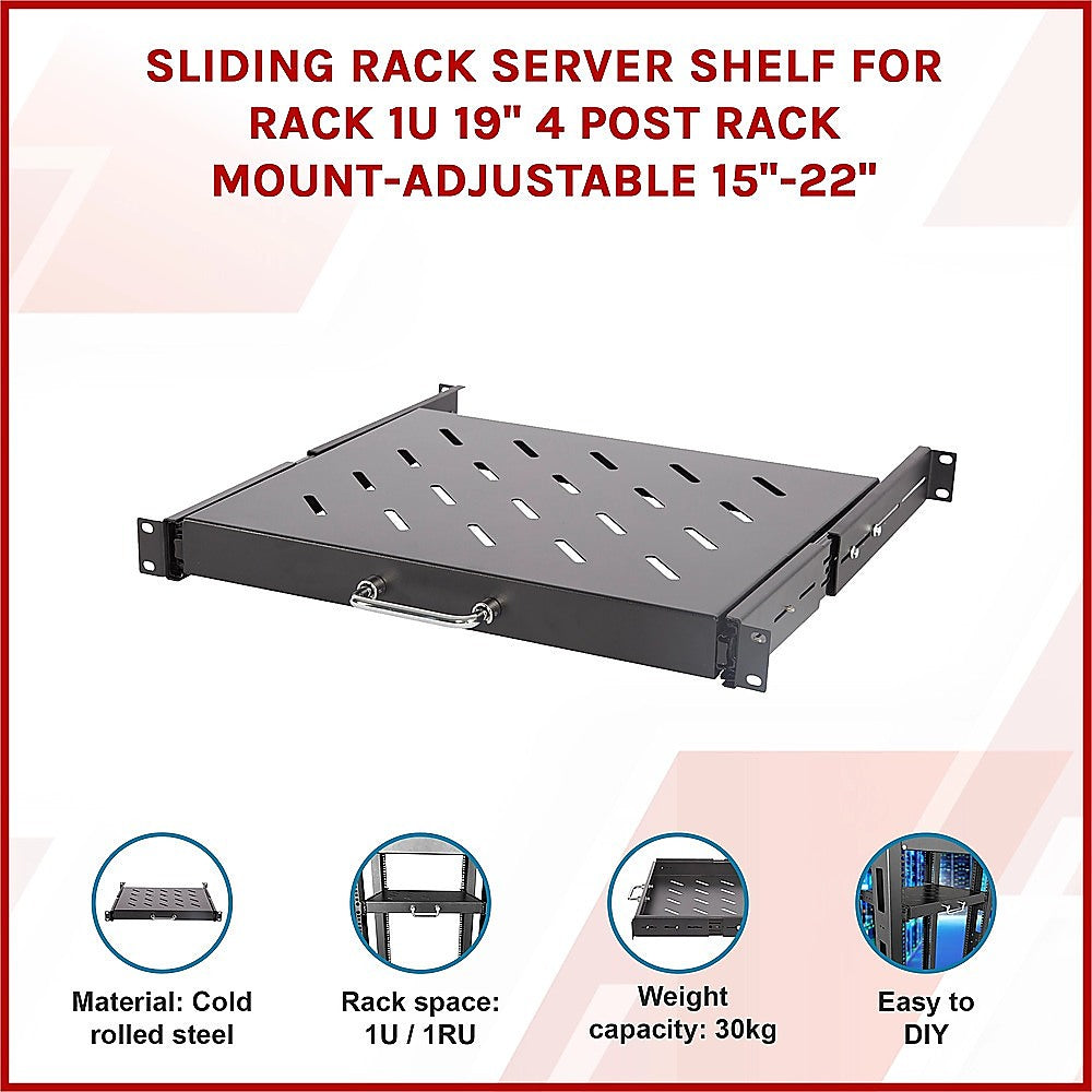 Sliding Rack Server Shelf 1U 19