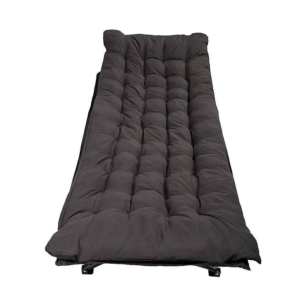 Camping Bed Elevated Cot with Mattress Foldable Outdoor Adult Sleeping
