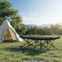 Camping Bed Elevated Cot with Mattress Foldable Outdoor Adult Sleeping