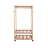 Wooden Clothes Rail with Shelves & Wheels – Open Wardrobe Rack Stand