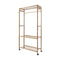 Wooden Clothes Rail with Shelves & Wheels – Open Wardrobe Rack Stand