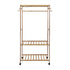 Wooden Clothes Rail with Shelves & Wheels – Open Wardrobe Rack Stand
