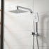 Wall Mounted Chrome Dual Shower Mixer – Rainfall & Handheld Massage Head
