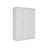 3 Door White Wardrobe – White Handles, Hanging Rail & Shelves