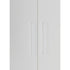 3 Door White Wardrobe – White Handles, Hanging Rail & Shelves
