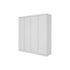 4 Door White Wardrobe Cabinet – Hanging Rail, Shelves & White Handles