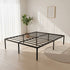 Queen Metal Bed Frame 45cm High Full Steel Base Platform For Stable Bedroom Support