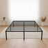 Queen Metal Bed Frame 45cm High Full Steel Base Platform For Stable Bedroom Support