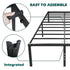 Queen Metal Bed Frame 45cm High Full Steel Base Platform For Stable Bedroom Support
