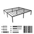 Queen Metal Bed Frame 45cm High Full Steel Base Platform For Stable Bedroom Support
