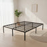 Queen Metal Bed Frame 45cm High Full Steel Base Platform For Stable Bedroom Support