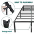 Queen Metal Bed Frame 45cm High Full Steel Base Platform For Stable Bedroom Support