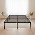 Queen Metal Bed Frame 45cm High Full Steel Base Platform For Stable Bedroom Support