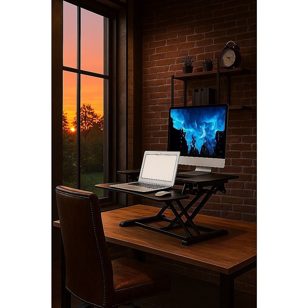 Ergonomic Standing Desk Converter Height Adjustable Sit Stand Workstation for Office Use
