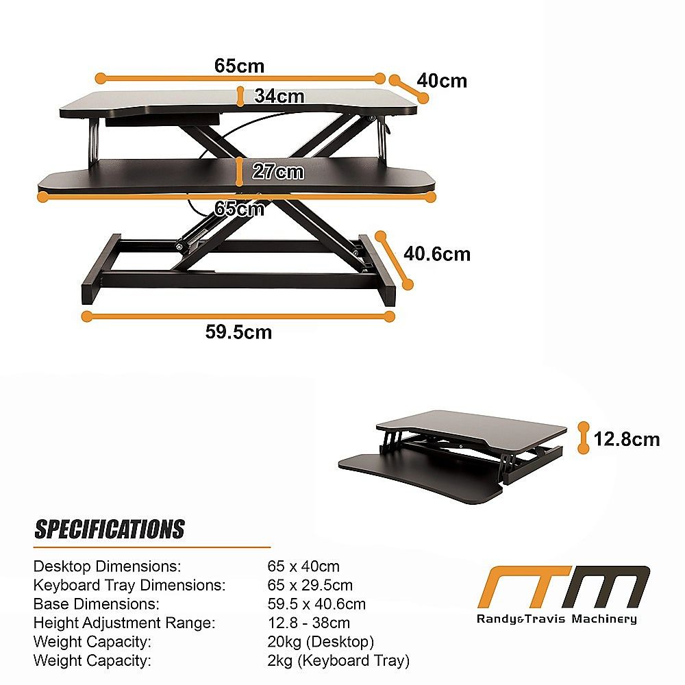 Ergonomic Standing Desk Converter Height Adjustable Sit Stand Workstation for Office Use