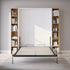 Double Wall Bed in White Gloss – Space Saving Murphy Bed Kit with Black Door Handle