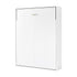 Double Wall Bed in White Gloss – Space Saving Murphy Bed Kit with Black Door Handle