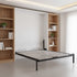 Double Wall Bed in White Gloss – Space Saving Murphy Bed Kit with Gold Door Handle