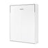 Double Wall Bed in White – Space Saving Murphy Bed Kit with Silver Door Handle