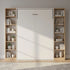 Double Wall Bed in White – Space Saving Murphy Bed Kit with Black Door Handle