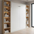 Double Wall Bed in White – Space Saving Murphy Bed Kit with Gold Door Handle