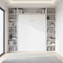 Queen Wall Bed in White Gloss – Space Saving Murphy Bed Kit with Silver Door Handle