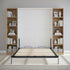 Queen Wall Bed in White Gloss – Space Saving Murphy Bed Kit with Gold Door Handle