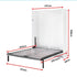 Queen Wall Bed in White Gloss – Space Saving Murphy Bed Kit with Gold Door Handle