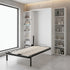 Single Wall Bed in White – Space Saving Murphy Bed Kit with Silver Door Handle