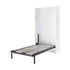 Single Wall Bed in White – Space Saving Murphy Bed Kit with Black Door Handle