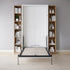 Single Wall Bed in White – Space Saving Murphy Bed Kit with Gold Door Handle