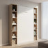 King-single Wall Bed in White – Space Saving Murphy Bed Kit with Black Door Handle