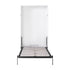 King-single Wall Bed in White – Space Saving Murphy Bed Kit with Gold Door Handle