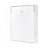 Queen Wall Bed in White – Space Saving Murphy Bed Kit with Gold Door Handle