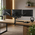 Triple Monitor Mount Stand – Desk Clamp with 3 Adjustable Arms for Multi-Screen Setup