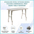 Stainless Steel Kitchen Bench Folding Commercial Prep Work Table 122x61cm
