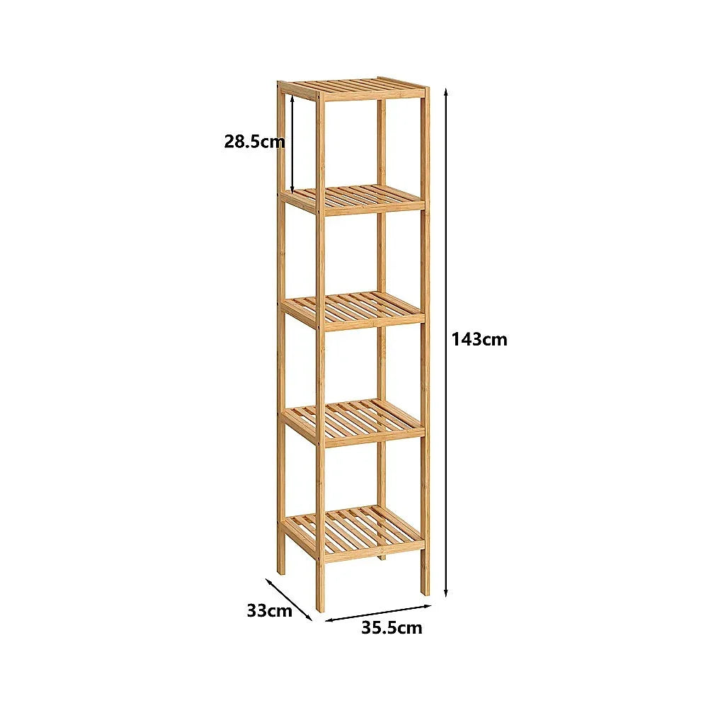 5 Tier Bookshelf Storage Bookcase Shelving Unit for Home Office