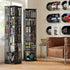 360 Rotating Bamboo Bookshelf Black Storage Display Rack with 6 Shelves