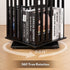 360 Rotating Bamboo Bookshelf Black Storage Display Rack with 6 Shelves