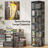 360 Rotating Bookshelf Bamboo Storage Display Rack Shelving in Black
