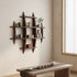 90x90cm Solid Wood Wall Mounted Display Shelf Antique Style Decor