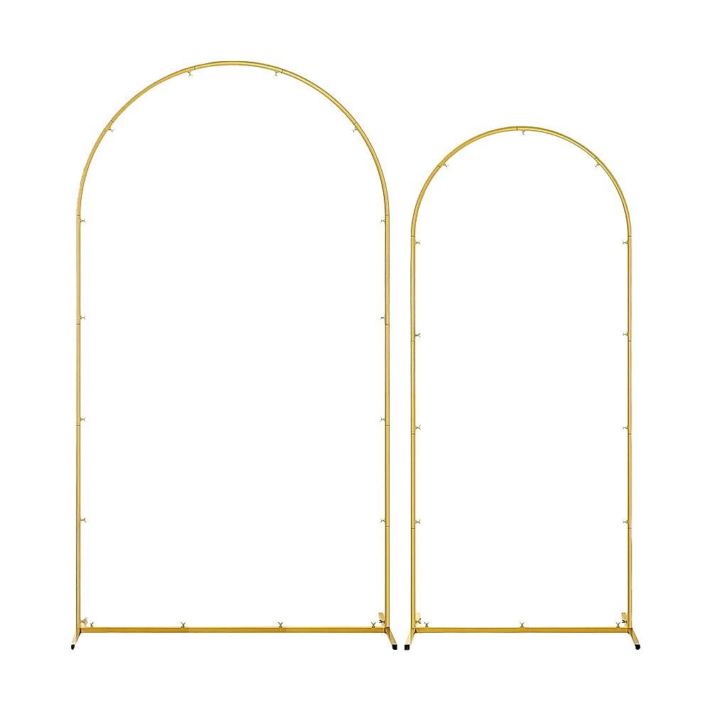 Arch Backdrop Stand with White & Yellow Cover Set for Weddings Events
