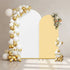 Arch Backdrop Stand with White & Yellow Cover Set for Weddings Events