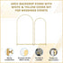 Arch Backdrop Stand with White & Yellow Cover Set for Weddings Events
