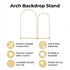 Arch Backdrop Stand with White & Yellow Cover Set for Weddings Events