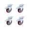 4 Pack 5 Inch Heavy Duty Locking Caster Wheels Swivel Plate Castors