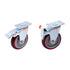 4 Pack 5 Inch Heavy Duty Locking Caster Wheels Swivel Plate Castors