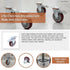 4 Pack 5 Inch Heavy Duty Locking Caster Wheels Swivel Plate Castors
